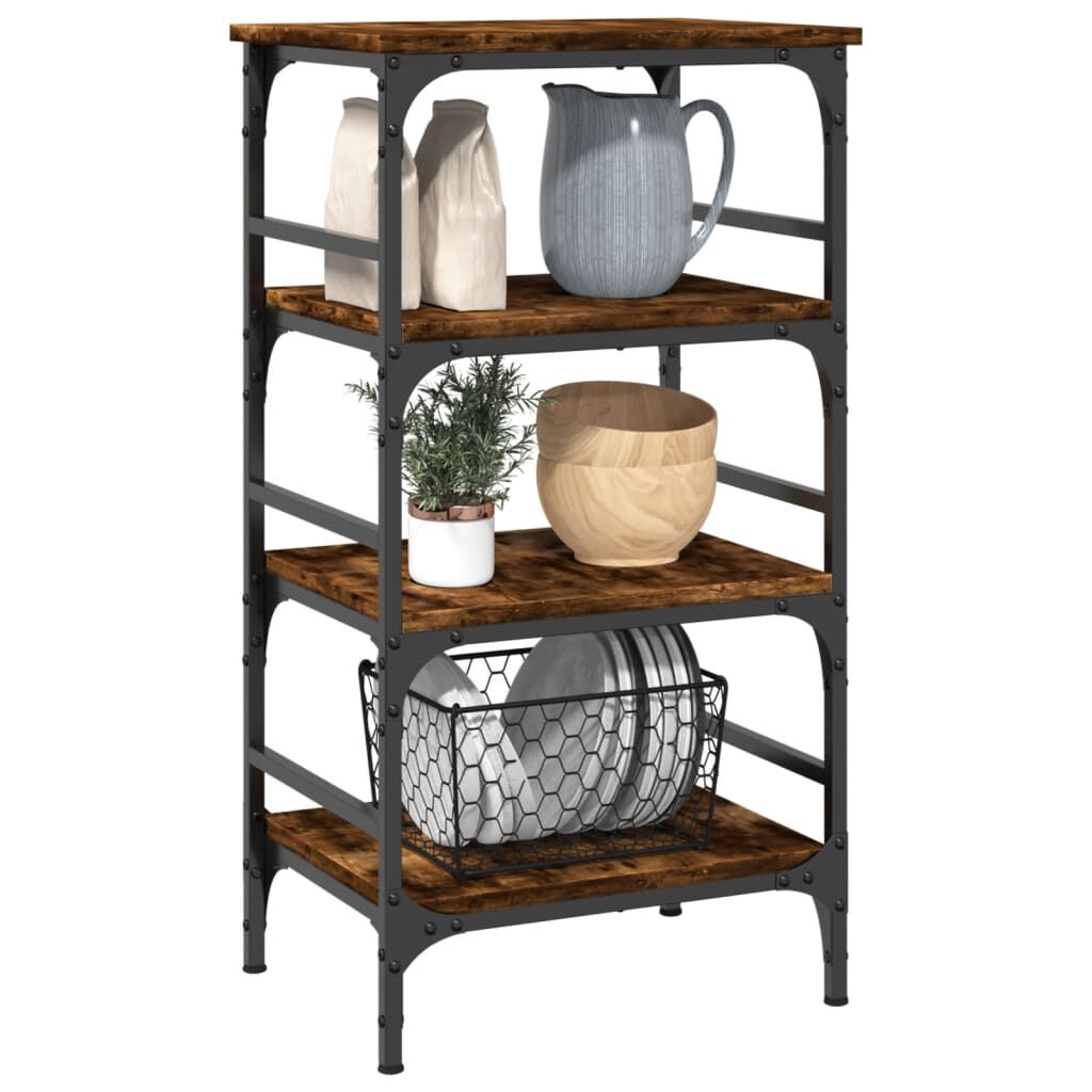 vidaXL Τρόλεϊ Κουζίνας Καπνιστή Δρυς 45x35x89,5 εκ Επεξεργασμένο Ξύλο