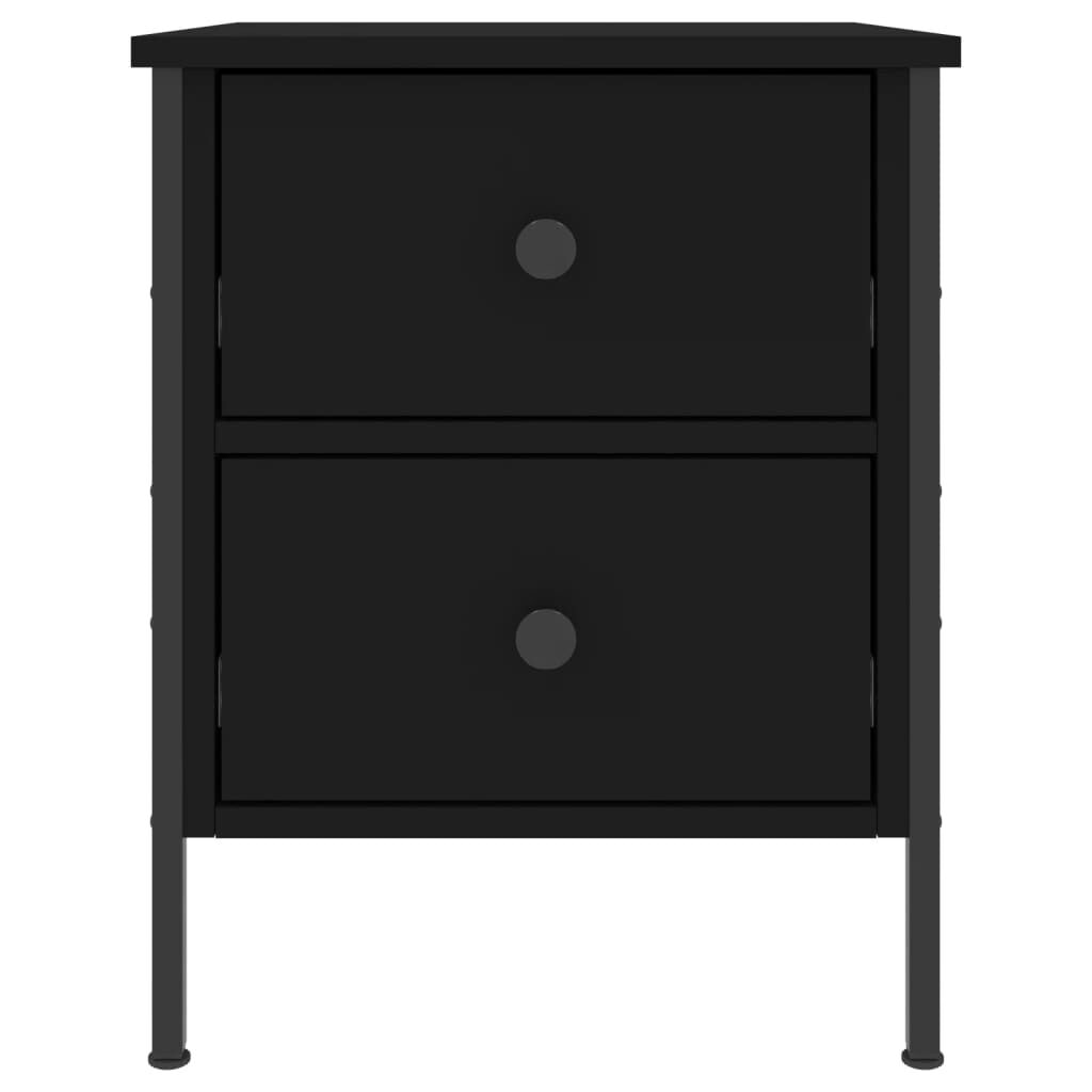 vidaXL Κομοδίνο Μαύρο 40 x 42 x 50 εκ. από Επεξεργασμένο Ξύλο