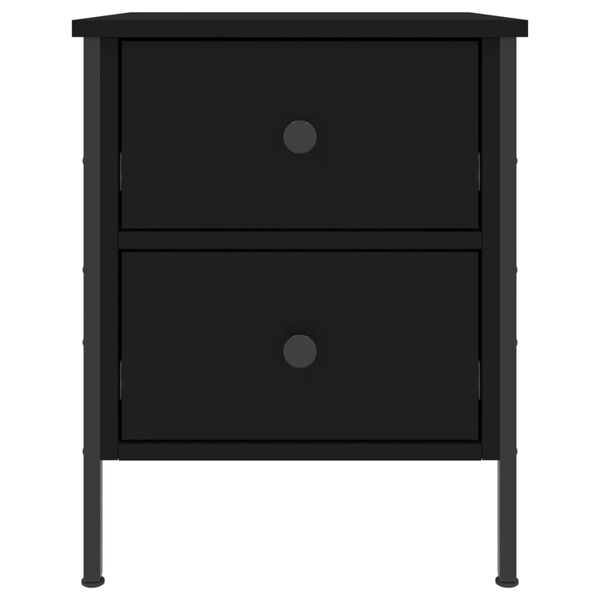vidaXL Κομοδίνο Μαύρο 40 x 42 x 50 εκ. από Επεξεργασμένο Ξύλο