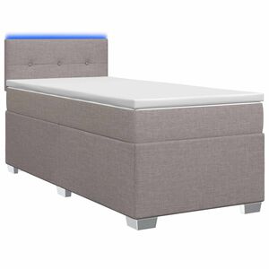 vidaXL &Kappa;&rho;&epsilon;&beta;ά&tau;&iota; Box Spring &mu;&epsilon; &Sigma;&tau;&rho;ώ&mu;&alpha; &kappa;&alpha;&iota; LED Taupe 80 x 200 cm Ύ&phi;&alpha;&sigma;&mu;&alpha;
