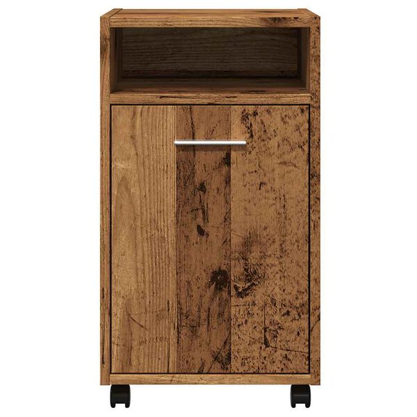 vidaXL Ντουλάπι με ρόδες Παλιό ξύλο 33x38x60 cm Ξύλο μηχανής
