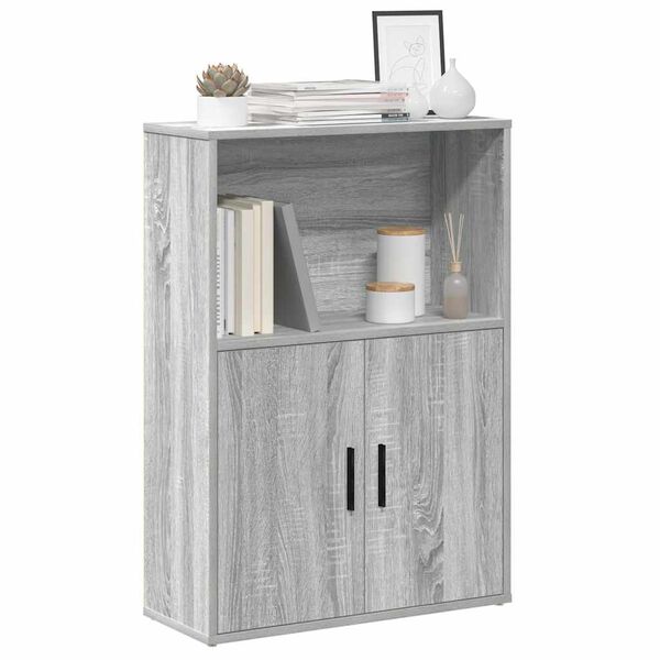 vidaXL Βιβλιοθήκη Γκρι Sonoma 60x24x85 εκ. από Επεξεργασμένο Ξύλο