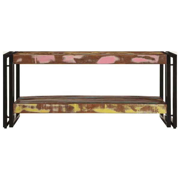 vidaXL Τραπεζάκι σαλονιού πολύχρωμο 90x50x38cm Ξύλο μασίφ αναγεννημένο