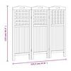 vidaXL Διαχωριστικό Χώρου με 3 Πάνελ 121,5x2x115εκ. Μασίφ Ξύλο Ακακίας