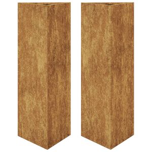 vidaXL Ζαρντινιέρες Κήπου 2τ. Τρίγωνο Ατσάλι σκληρυθέν στον αέρα