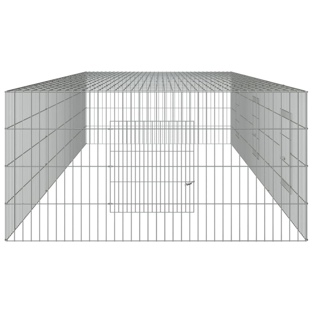 vidaXL Κλουβί Κουνελιών 3 Πάνελ 325x109x54 εκ. από Γαλβανισμένο Σίδερο