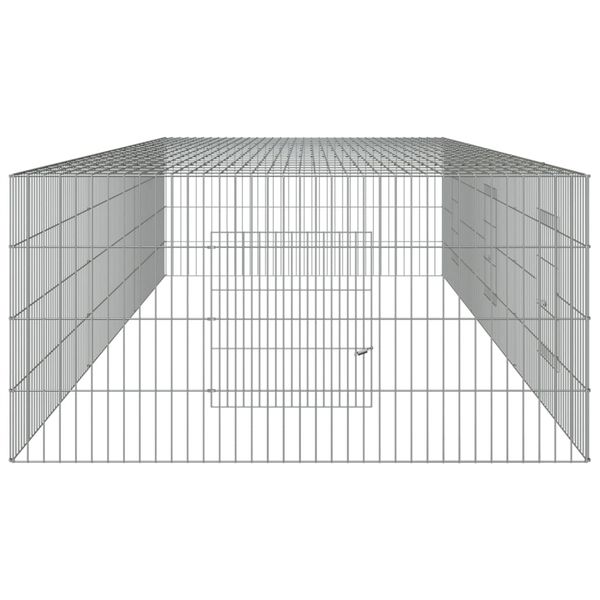 vidaXL Κλουβί Κουνελιών 3 Πάνελ 325x109x54 εκ. από Γαλβανισμένο Σίδερο