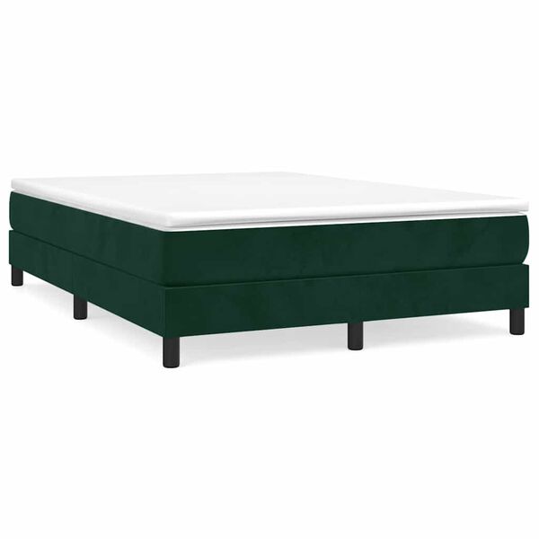 vidaXL &Kappa;&rho;&epsilon;&beta;ά&tau;&iota; Boxspring &mu;&epsilon; &Sigma;&tau;&rho;ώ&mu;&alpha; &Sigma;&kappa;&omicron;ύ&rho;&omicron; &Pi;&rho;ά&sigma;&iota;&nu;&omicron; 140x190&epsilon;&kappa;. &Beta;&epsilon;&lambda;&omicron;ύ&delta;&iota;&nu;&omicron;