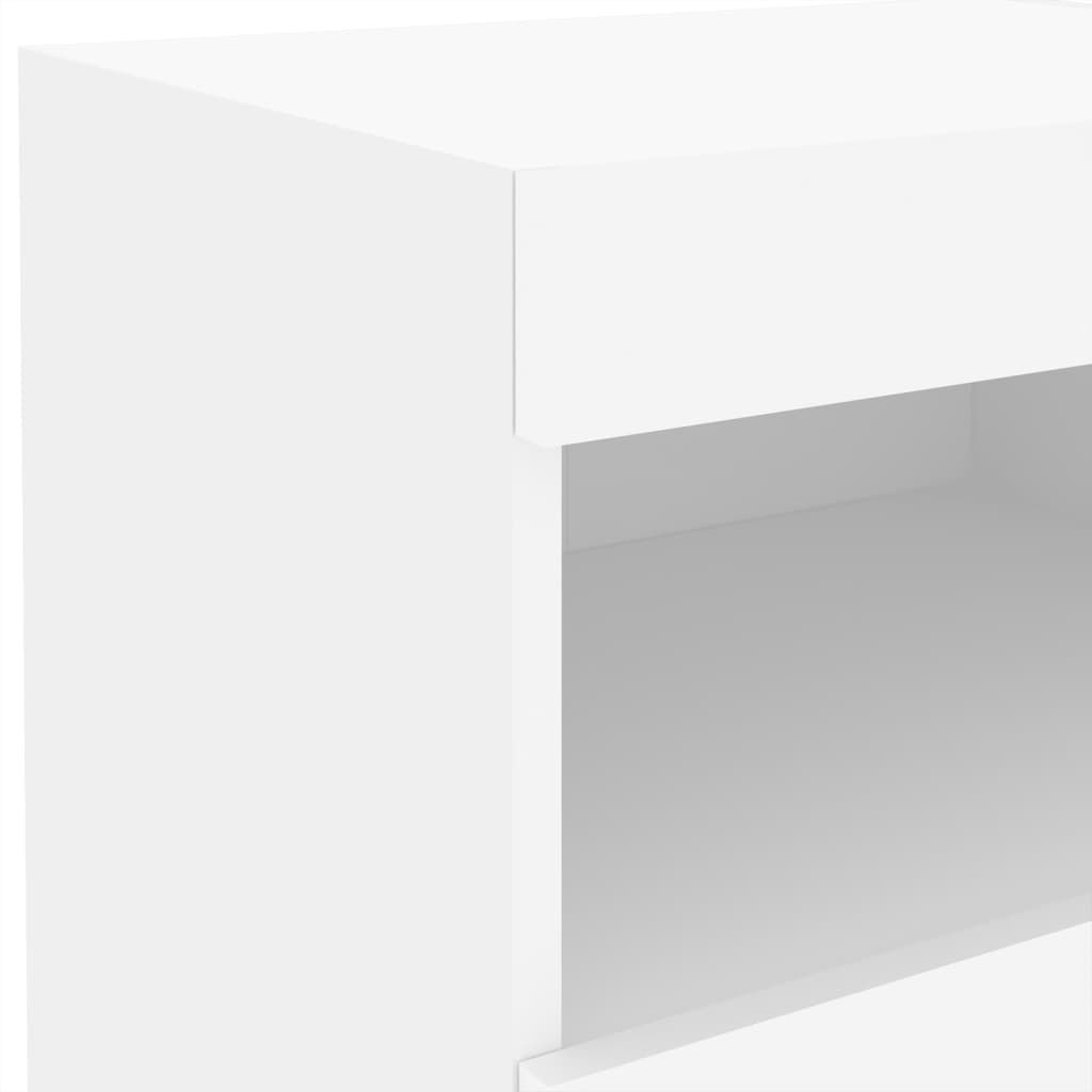 vidaXL Κομοδίνο με Φώτα LED Λευκό 50 x 40 x 45 εκ.
