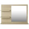 vidaXL Καθρέφτης Μπάνιου Sonoma Δρυς 60 x 10,5 x 45 εκ. Επεξ. Ξύλο
