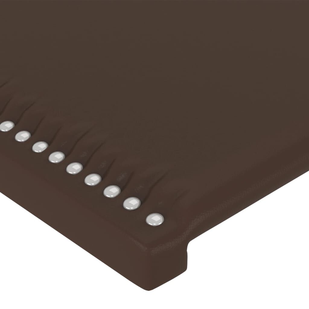 vidaXL Κεφαλάρι Κρεβατιού Καφέ 100x5x78/88 εκ. από Συνθετικό Δέρμα