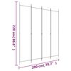 vidaXL Διαχωριστικό Δωματίου με 4 Πάνελ Μαύρο 200 x 220 εκ. Υφασμάτινο