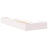 vidaXL Κρεβάτι δαπέδου Λευκό 80 x 220 cm Μασίφ ξύλο πεύκου