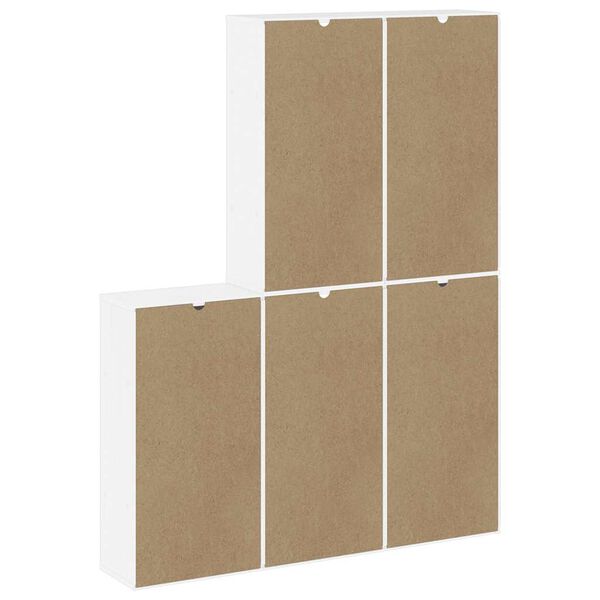 vidaXL Πλαϊνά ντουλάπια 5 τεμ. ODDA 40x24x79 εκ. από Μασίφ Ξύλο Πεύκου