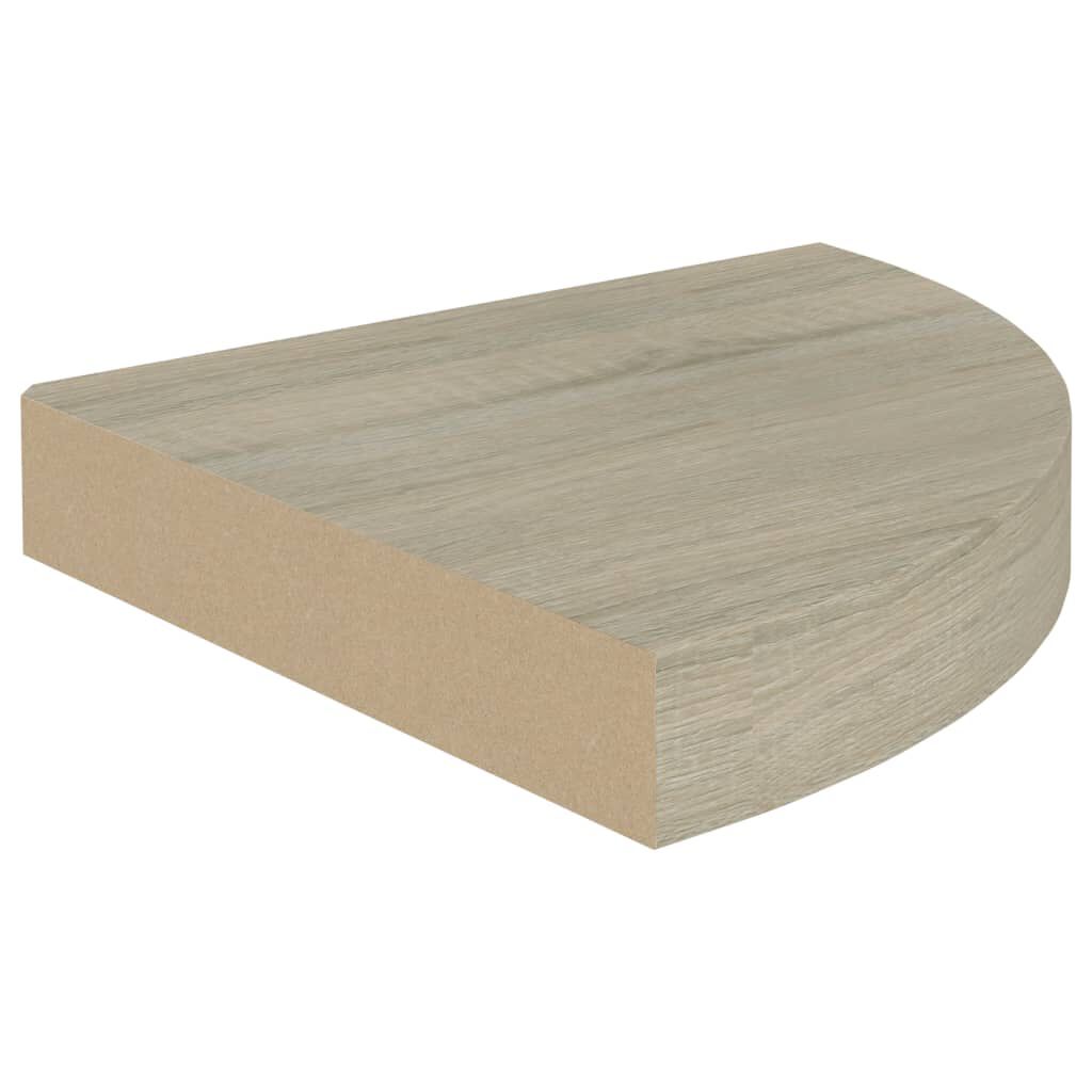 vidaXL Ράφια Τοίχου Γωνιακά 4 τεμ. Χρώμα Δρυός 25x25x3,8 εκ. MDF