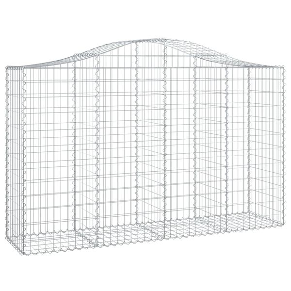 vidaXL Συρματοκιβώτια Τοξωτά 14 τεμ. 200x50x120/140 εκ. Γαλβαν. Ατσάλι