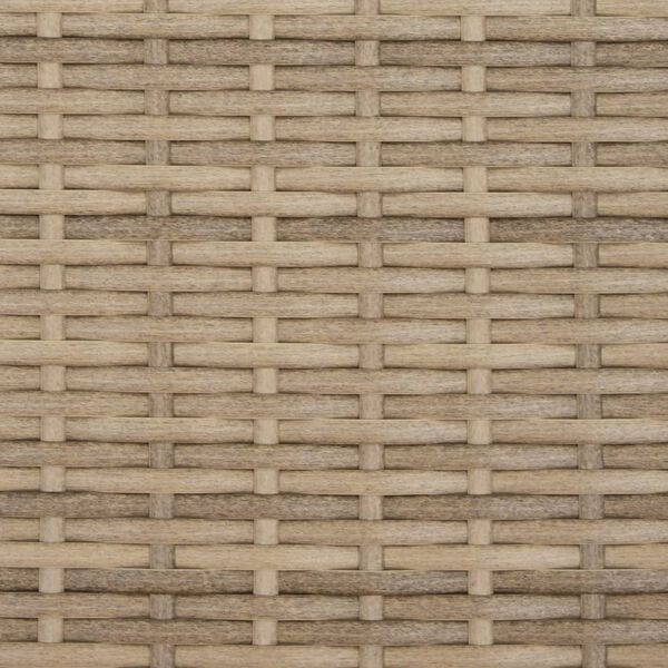 vidaXL Ξαπλώστρα Μπεζ Συνθετικό Ρατάν με Σκίαστρο και Μαξιλάρια