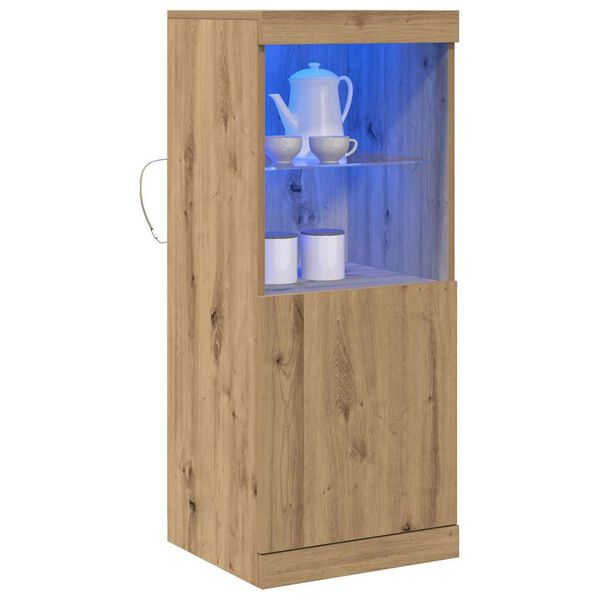 vidaXL &Pi;&lambda;&epsilon;&upsilon;&rho;&iota;&kappa;ό &Tau;&rho;&alpha;&pi;έ&zeta;&iota; LED Artisan Oak 41 x 37 x 100 &epsilon;&kappa;
