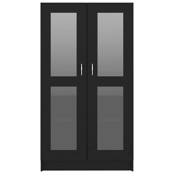vidaXL Βιτρίνα Μαύρη 82,5 x 30,5 x 150 εκ. Επεξ. Ξύλο