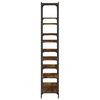 vidaXL Βιβλιοθήκη Καπνιστή Δρυς 100x32x170 εκ. Επεξεργ. Ξύλο / Σίδηρος
