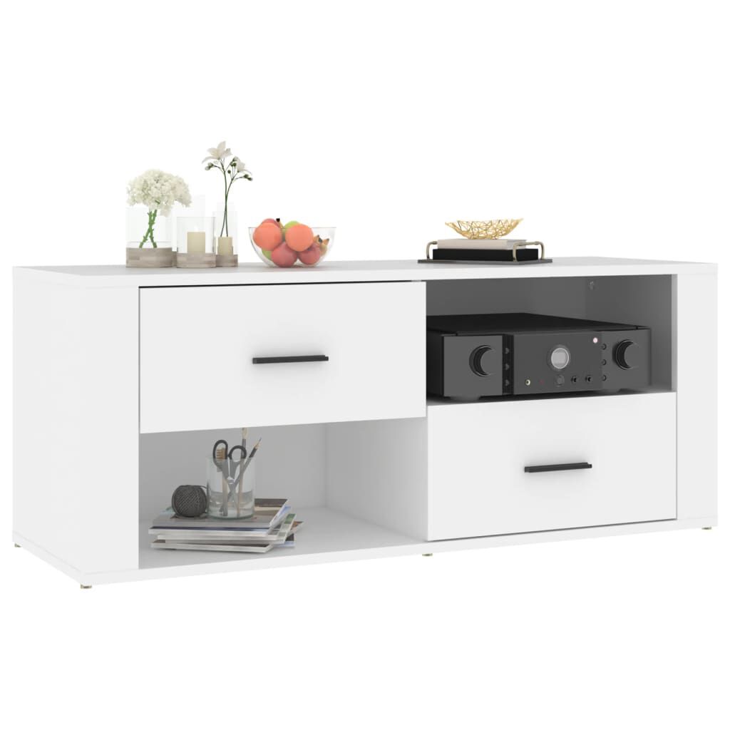vidaXL Έπιπλο Τηλεόρασης Λευκό 100 x 35 x 40 εκ. Επεξ. Ξύλο