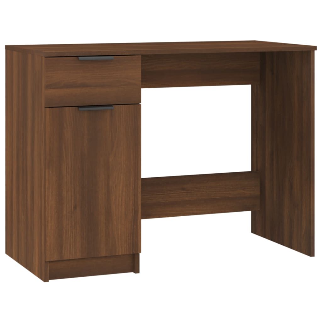 vidaXL Γραφείο Καφέ Δρυς 100x50x75 εκ. από Επεξεργασμένο Ξύλο