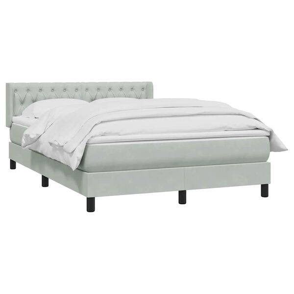 vidaXL &Kappa;&rho;&epsilon;&beta;ά&tau;&iota; Boxspring &mu;&epsilon; &Sigma;&tau;&rho;ώ&mu;&alpha; &Alpha;&nu;&omicron;&iota;&chi;&tau;ό &Gamma;&kappa;&rho;&iota; 140x210 &epsilon;&kappa;. &Beta;&epsilon;&lambda;&omicron;ύ&delta;&iota;&nu;&omicron;