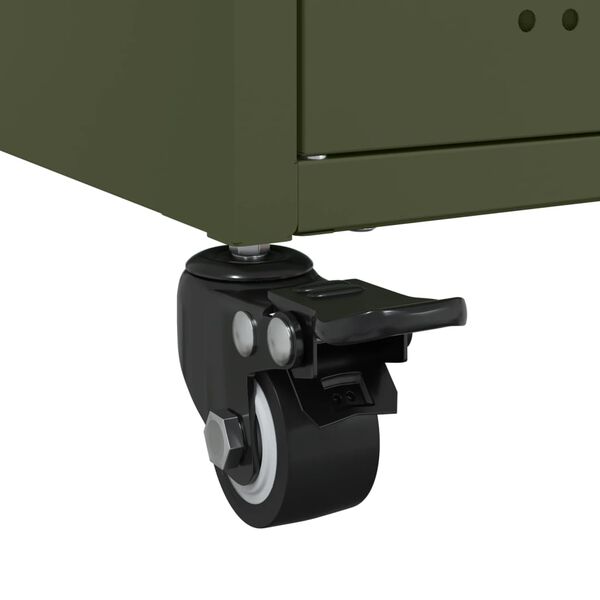 vidaXL Έπιπλο Τηλεόρασης Πράσινο Λαδί 68x39x43,5 εκ. από Ατσάλι