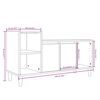 vidaXL Έπιπλο Τηλεόρασης Μαύρο 100x35x55 εκ. Επεξ. Επεξεργασμένο Ξύλο