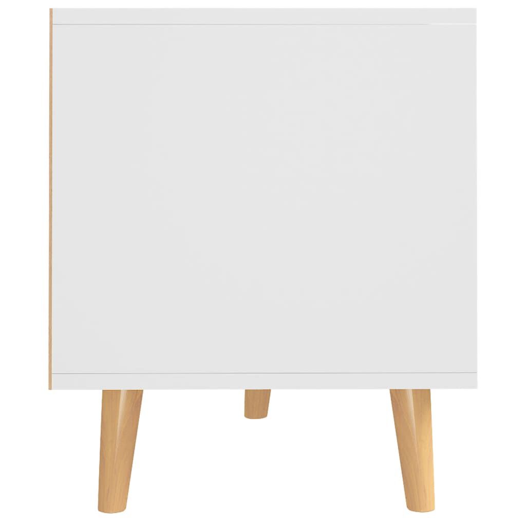 vidaXL Έπιπλο Τηλεόρασης Λευκό/Sonoma Δρυς 90x40x48,5 εκ. Επεξ. Ξύλο