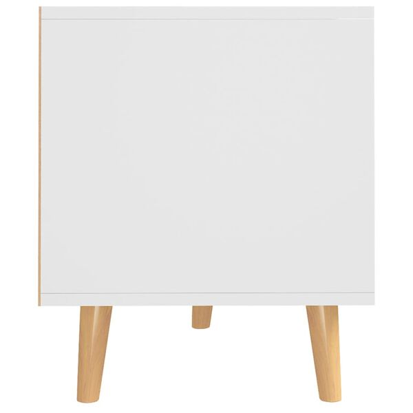 vidaXL Έπιπλο Τηλεόρασης Λευκό/Sonoma Δρυς 90x40x48,5 εκ. Επεξ. Ξύλο