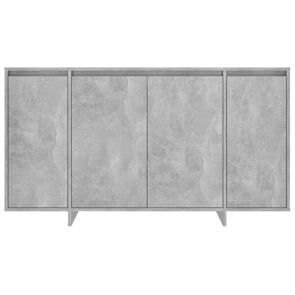 vidaXL Ντουλάπι Γκρι Σκυροδέματος 135x41x75 εκ. Επεξεργασμένο Ξύλο