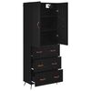 vidaXL Highboard &Mu;&alpha;ύ&rho;&eta; &Omicron;&xi;&upsilon;ά 69,5 x 34 x 180 &epsilon;&kappa;. &Epsilon;&pi;&epsilon;&xi;&epsilon;&rho;&gamma;&alpha;&sigma;&mu;έ&nu;&omicron; &xi;ύ&lambda;&omicron;