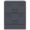vidaXL Κομοδίνο Ανθρακί 34,5 x 39 x 44 εκ. από Χάλυβα