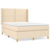 vidaXL &Kappa;&rho;&epsilon;&beta;ά&tau;&iota; Boxspring &mu;&epsilon; &Sigma;&tau;&rho;ώ&mu;&alpha; &Kappa;&rho;&epsilon;&mu; 140x190 &epsilon;&kappa;. &Upsilon;&phi;&alpha;&sigma;&mu;ά&tau;&iota;&nu;&omicron;