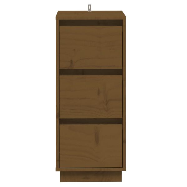 vidaXL Συρταριέρες 2 τεμ. Καφέ Μελί 32x34x75 εκ. από Μασίφ Ξύλο Πεύκου