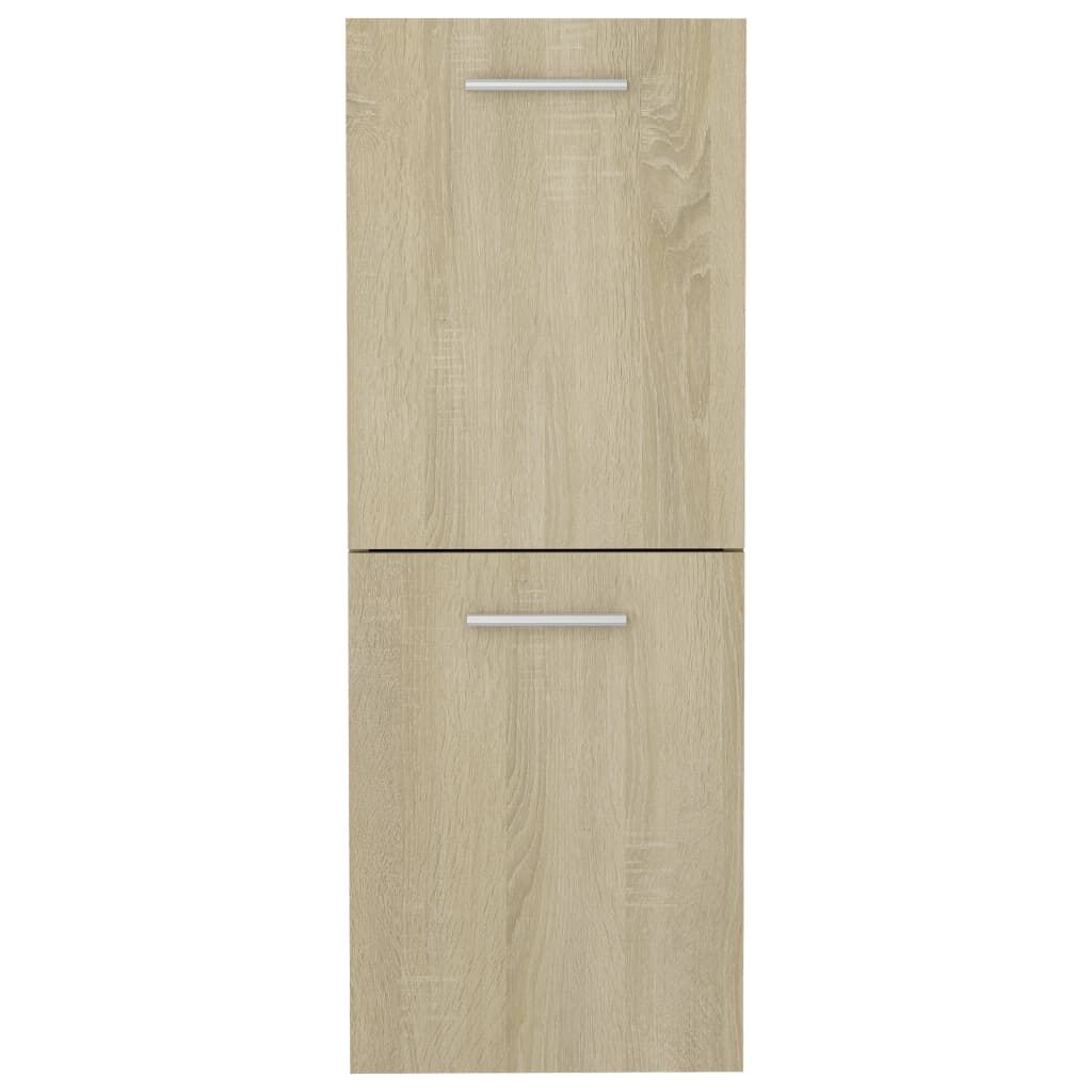 vidaXL Στήλη Μπάνιου Sonoma Δρυς 30 x 30 x 80 εκ. από Επεξ. Ξύλο