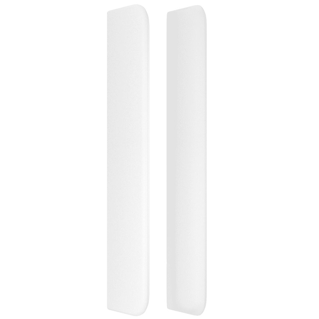 vidaXL Κρεβάτι Boxspring με Στρώμα Λευκό 90x190εκ. από Συνθετικό Δέρμα