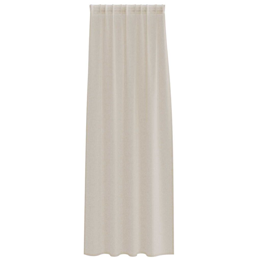 vidaXL Κουρτίνες με κουρτίνες 2 pcs Άμμος 140 x 225 cm Πολυεστέρας