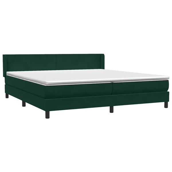vidaXL Box Spring &kappa;&rho;&epsilon;&beta;ά&tau;&iota; &mu;&epsilon; &sigma;&tau;&rho;ώ&mu;&alpha; &sigma;&kappa;&omicron;ύ&rho;&omicron; &pi;&rho;ά&sigma;&iota;&nu;&omicron; 180x220cm &Beta;&epsilon;&lambda;&omicron;ύ&delta;&iota;&nu;&omicron;