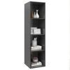 vidaXL Έπιπλο Τηλεόρασης Κρεμαστό Γυαλ.Γκρι 37x37x142,5 εκ Επεξ. Ξύλο