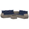 vidaXL &Sigma;&epsilon;&tau; &Kappa;&alpha;&nu;&alpha;&pi;έ 8 &tau;&mu;&chi;. &Gamma;&kappa;&rho;&iota; &kappa;&alpha;&iota; Navy Blue &Pi;&omicron;&lambda;&upsilon;-&rho;&alpha;&kappa;ί &kappa;&alpha;&iota; &Chi;ά&lambda;&upsilon;&beta;&alpha;&sigmaf;