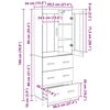 vidaXL Highboard &Pi;&alpha;&lambda;&iota;ό &Xi;ύ&lambda;&omicron; 69,5 x 34 x 180 &epsilon;&kappa;. &Sigma;ύ&nu;&theta;&epsilon;&tau;&omicron; &Xi;ύ&lambda;&omicron; &kappa;&alpha;&iota; &Gamma;&upsilon;&alpha;&lambda;ί