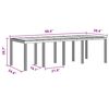 vidaXL Σέτ φαγητού για κήπο 9 pcs Καφέ Rattan Polt