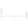 vidaXL Πλαίσιο Κρεβατιού με Κεφαλάρι/Ποδαρικό Λευκό 80x200 εκ. Μέταλλο