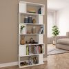 vidaXL Βιβλιοθήκη/Διαχωριστικό Χώρου Λευκό 80x24x192 εκ. Επεξ. Ξύλο
