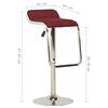 323372 vidaXL Bar Stools 2 pcs Wine Red Fabric and Bentwood