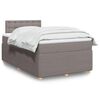 vidaXL Κρεβάτι Boxspring με Στρώμα Taupe 120x190 εκ. Υφασμάτινο