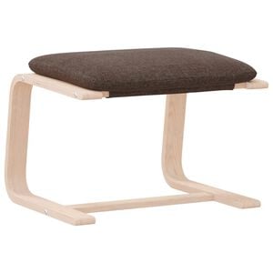 vidaXL Υποπόδιο Σκούρο Καφέ 51 x 41 x 40 εκ. Υφασμάτινο