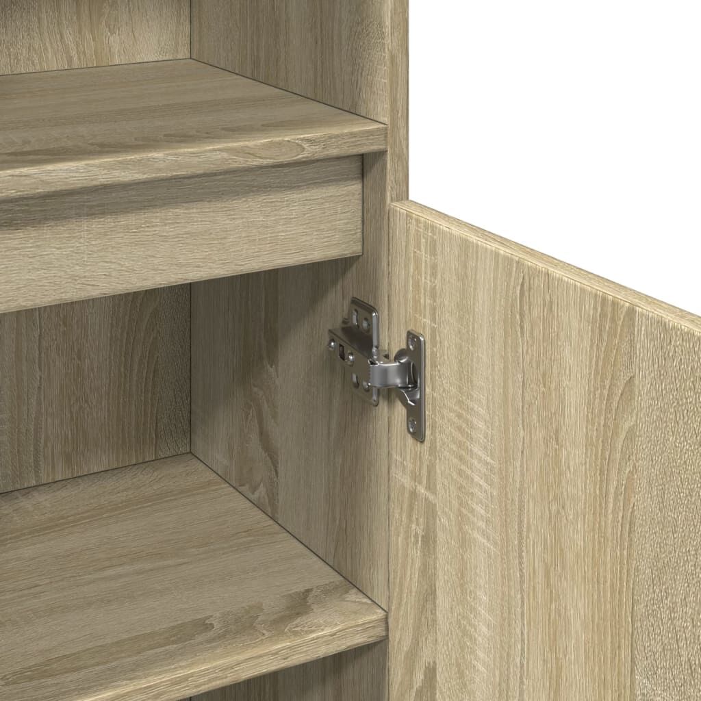 vidaXL Ντουλάπι Μπάνιου Sonoma Δρυς 30x30x190 εκ. Επεξεργασμένο Ξύλο